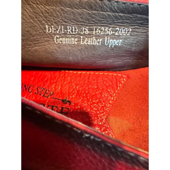 L'Artiste Dezi shoe loafer with 3D leather rosette flats obre' red  EU38 - Picture 7 of 7